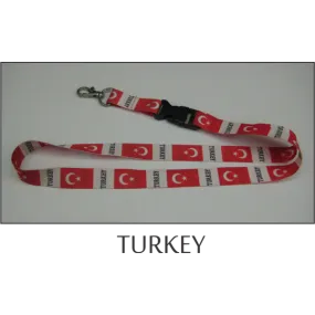 Turkey Flags Lanyard