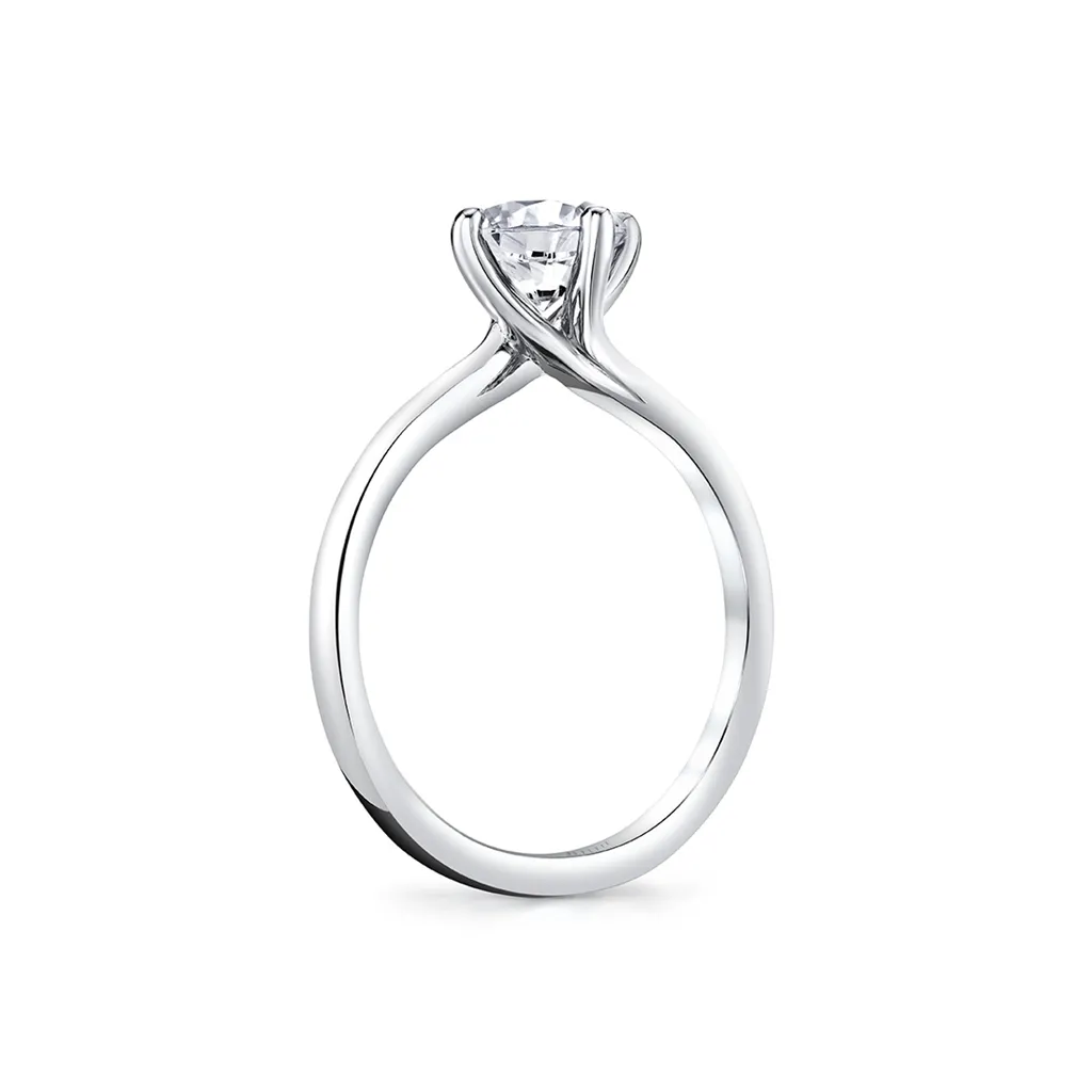 14K White Gold 'Wren' Solitaire Engagement Ring