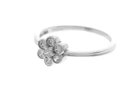 18ct White Gold Cubic Zirconia Dress Ring (2.5g) LR-2487