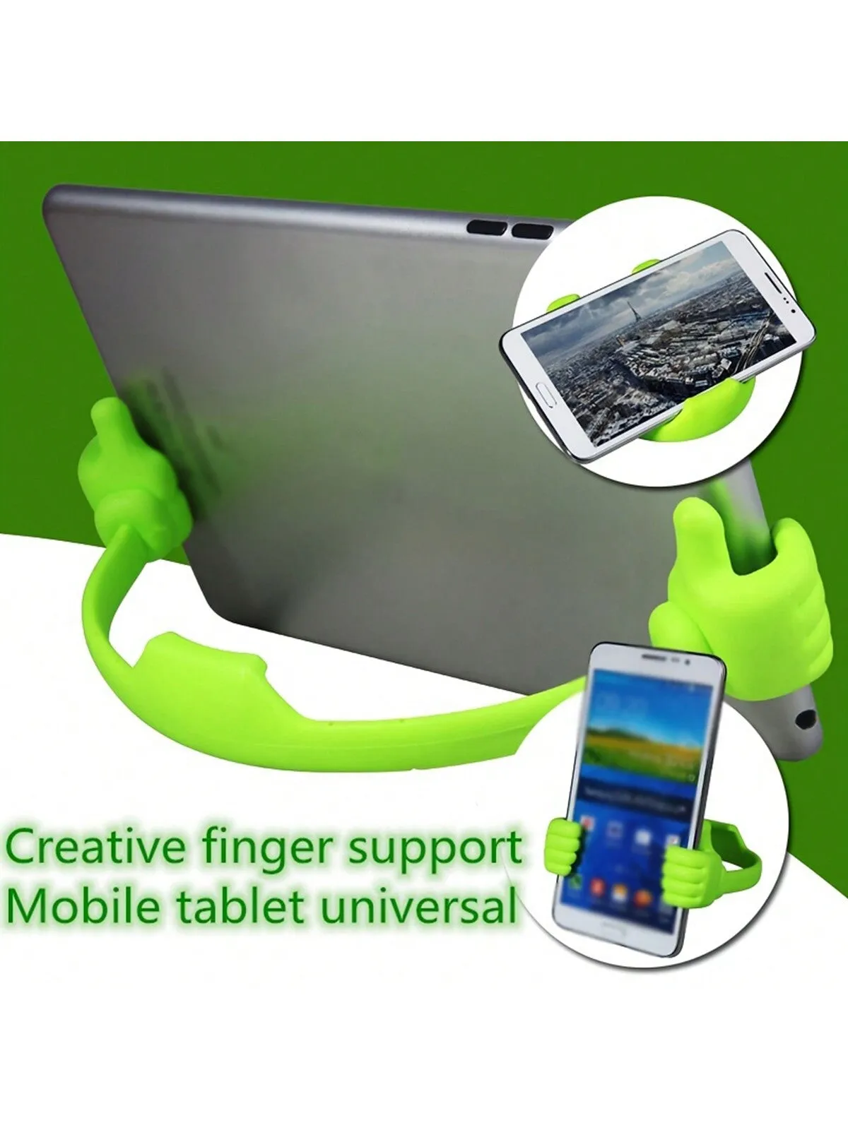 1pc Thumb Shaped Flexible Phone & Tablet Stand, Universal Mobile Phone Holder, Enjoy Movies And More On Your Phone In Bed