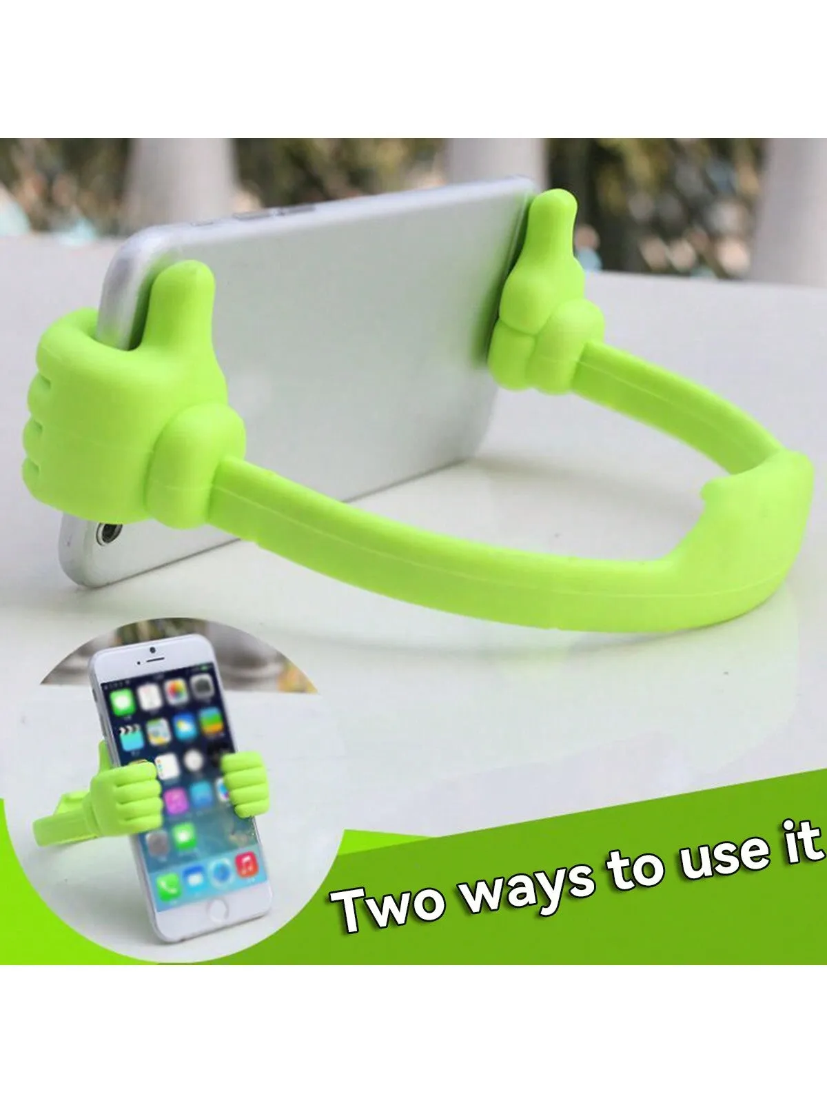 1pc Thumb Shaped Flexible Phone & Tablet Stand, Universal Mobile Phone Holder, Enjoy Movies And More On Your Phone In Bed