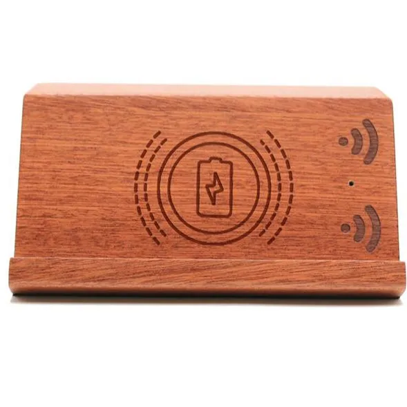 2 in1 wooden wireless charger with speaker