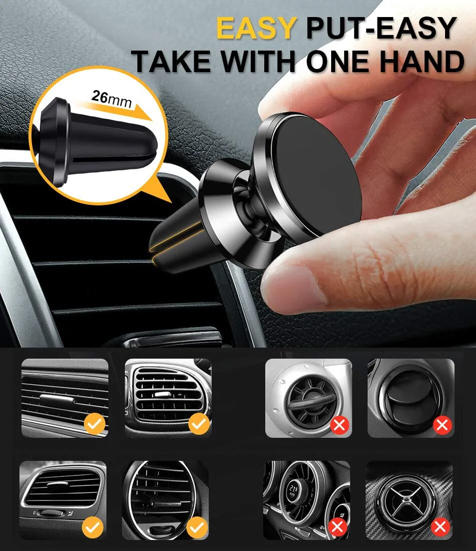 360 Degree Magnetic Car Holder For iPhone Models