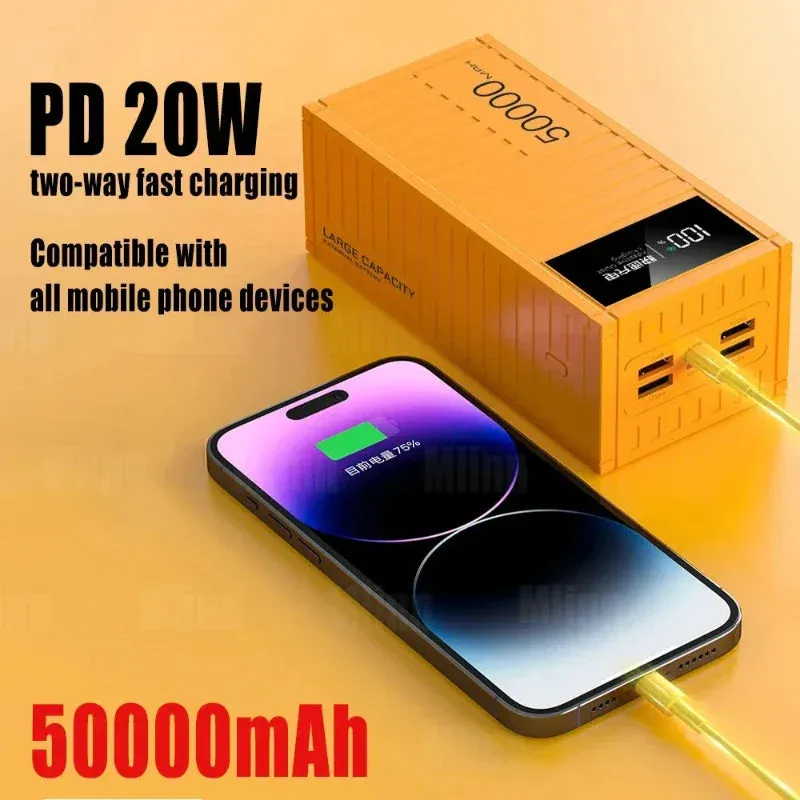 66W 50000Mah Power Bank Container Super Fast Charging Portable Powerbank