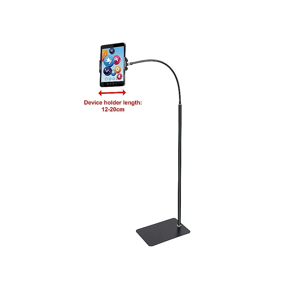 Adjustable Metal Floor Stand for 4-9.5in Devices - Black