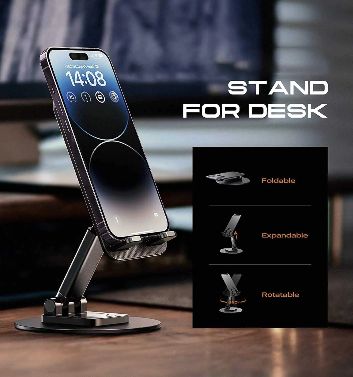 Adjustable Mobile Phone Foldable Holder Stand Dock Tabletop Mount for All Smartphones