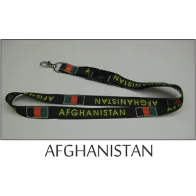 Afghanistan Flags Lanyard