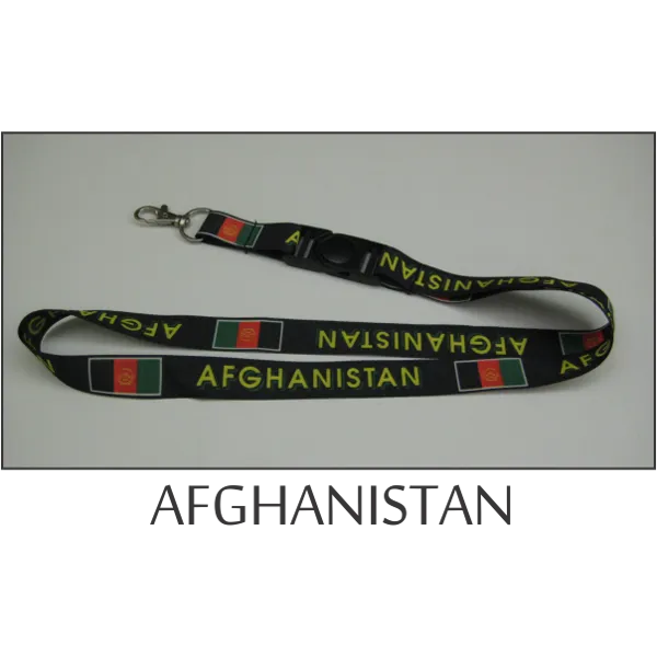 Afghanistan Flags Lanyard