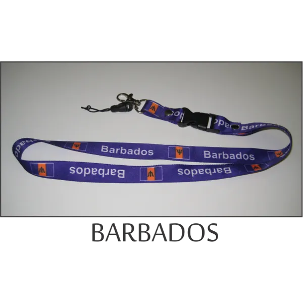 Barbados Flags Lanyard