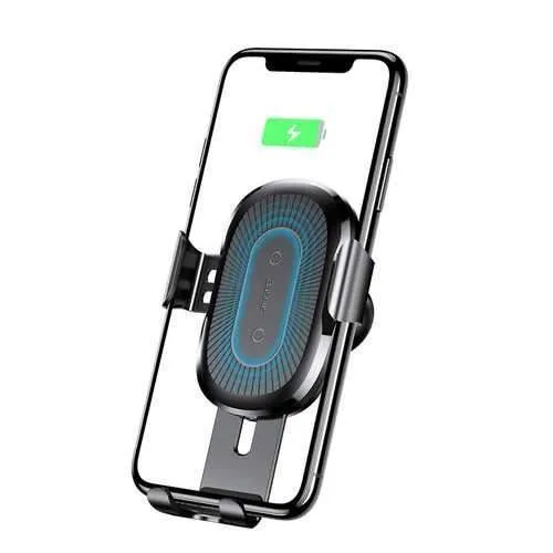 Baseus 10W Qi Wireless Fast Charging Gravity Auto Lock Air Vent Car Phone Holder Stand for iPhone 8 X