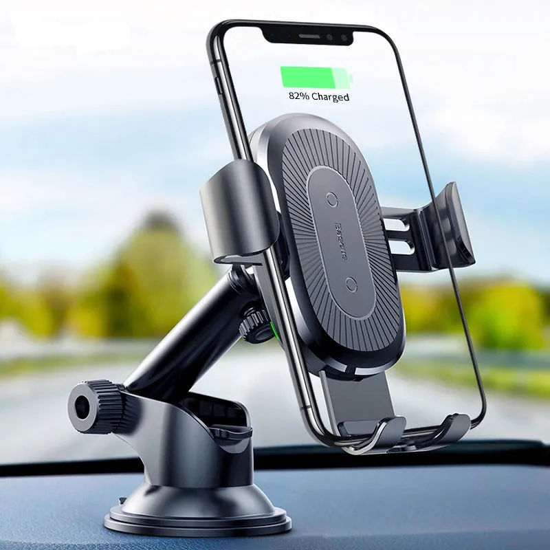 Baseus 10W Wireless Car Charger For iPhone Xs Max X Samsung S10 Xiaomi Mi 9 Qi Wireless Charger Fast Charging Car Phone Holder