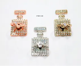 Bottle Shaped RhineStones Studded Metal Mobile Holder Ring Stand