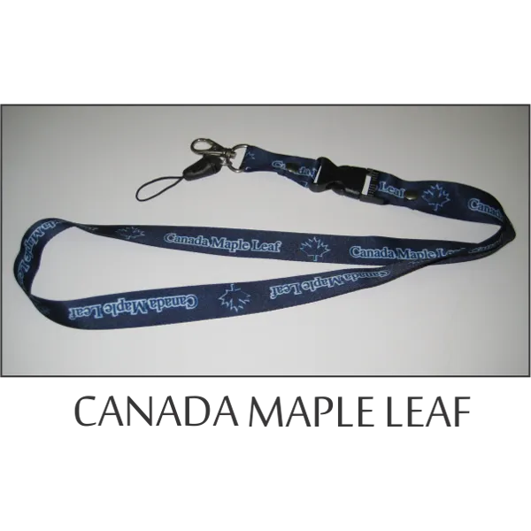 Canada Maple Flags Lanyard