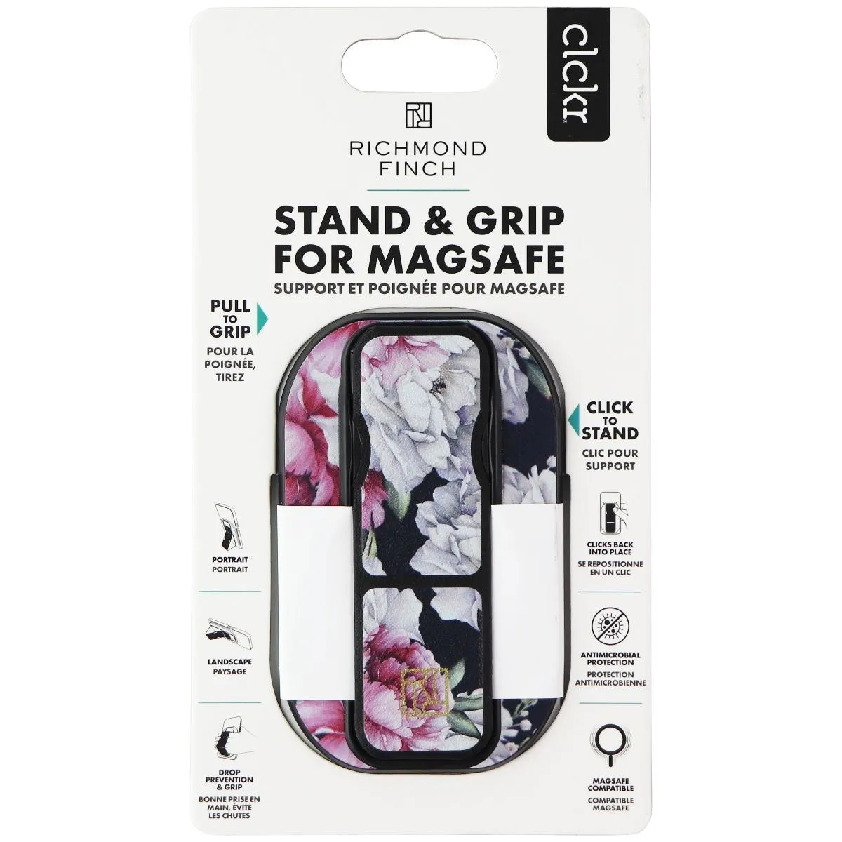 CLCKR Stand and Grip Kickstand with MagSafe for iPhone - Blossom