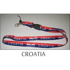 Croatia Flags Lanyard