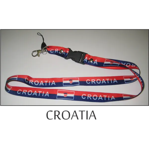 Croatia Flags Lanyard