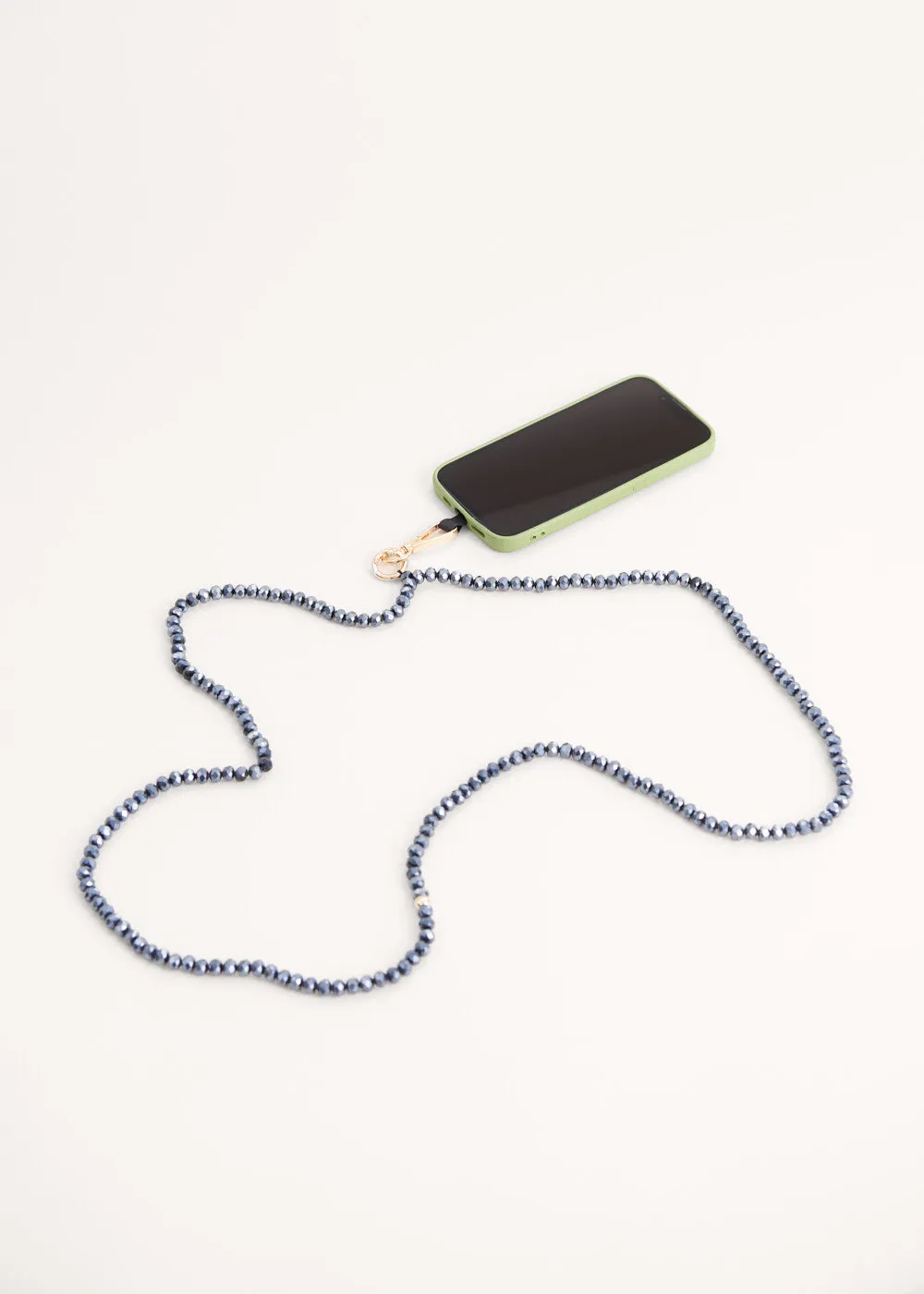 CRYSTAL LANYARD - BLUE BLACK