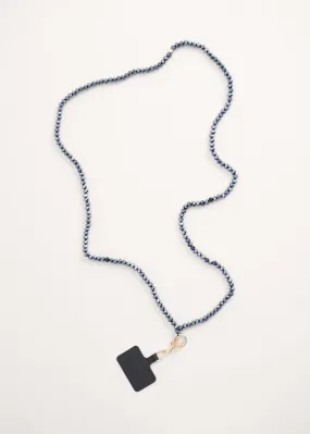 CRYSTAL LANYARD - BLUE BLACK