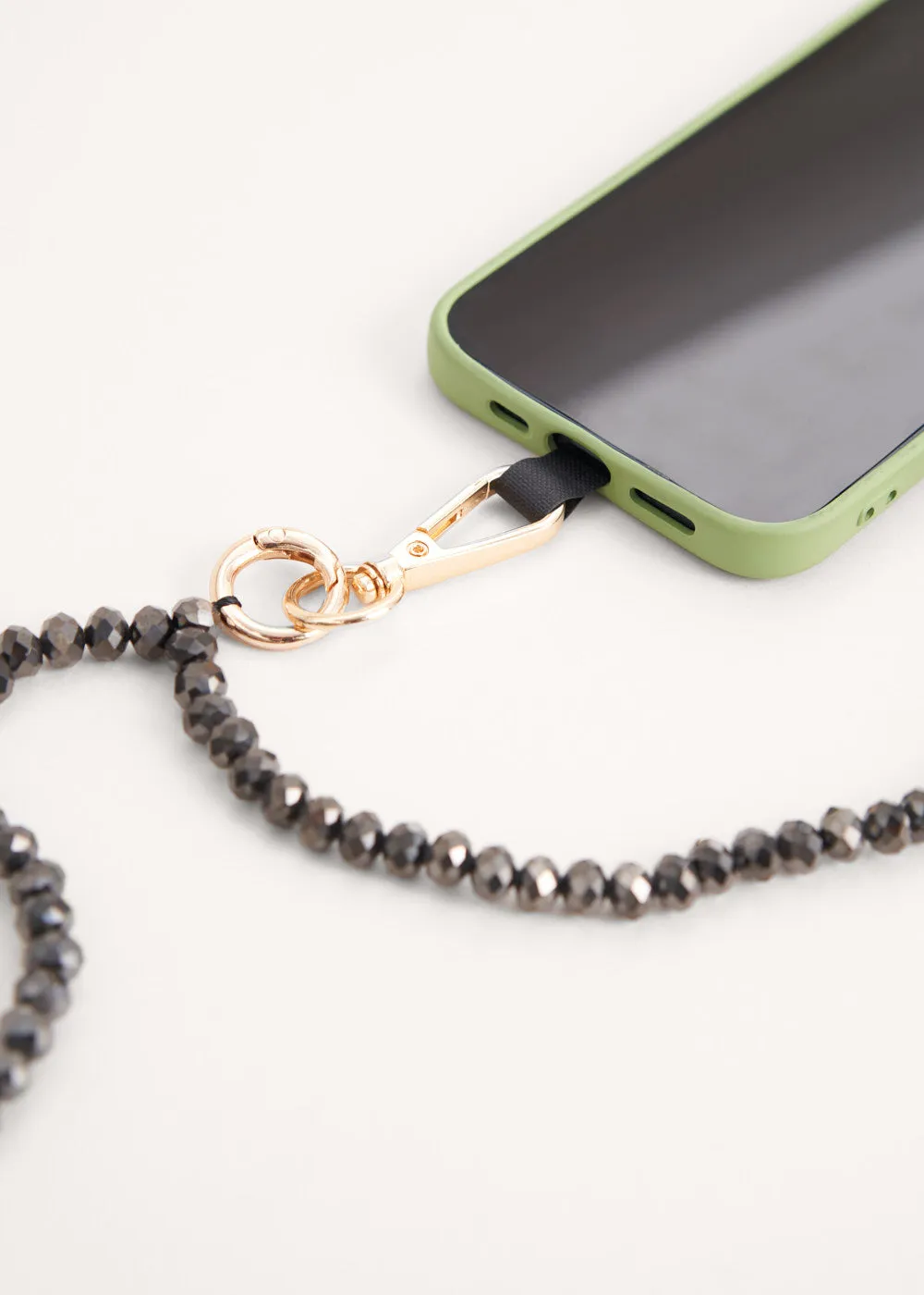 CRYSTAL LANYARD - CHARCOAL