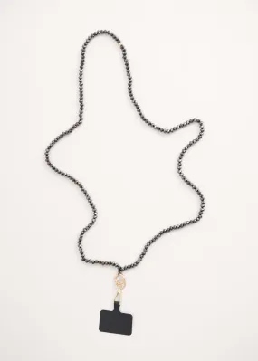 CRYSTAL LANYARD - CHARCOAL