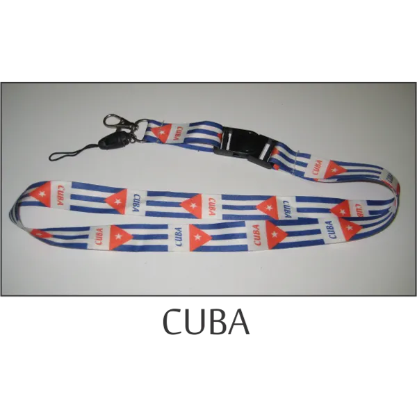 Cuba Flags Lanyard