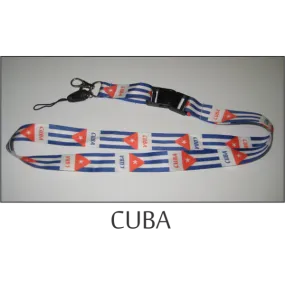 Cuba Flags Lanyard