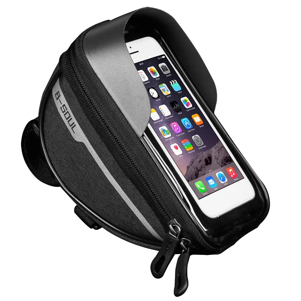 Cycling Bicycle Bike Head Tube Handlebar Cell Mobile Phone Bag Case Holder Case Pannier Waterproof Touchscreen Polyester Bike ba