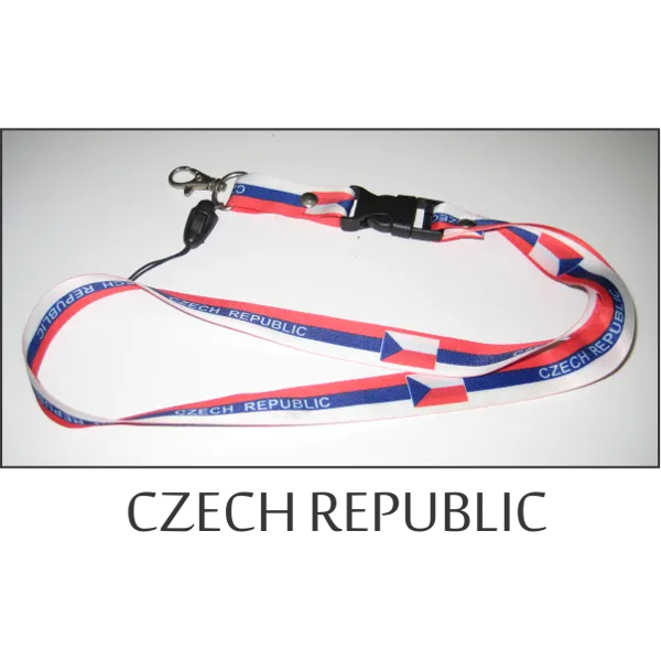 Czech Republic Flags Lanyard