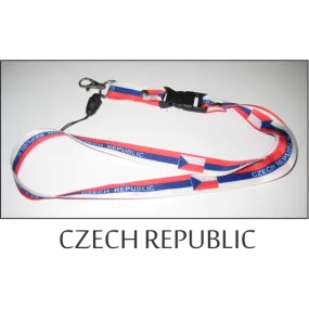 Czech Republic Flags Lanyard