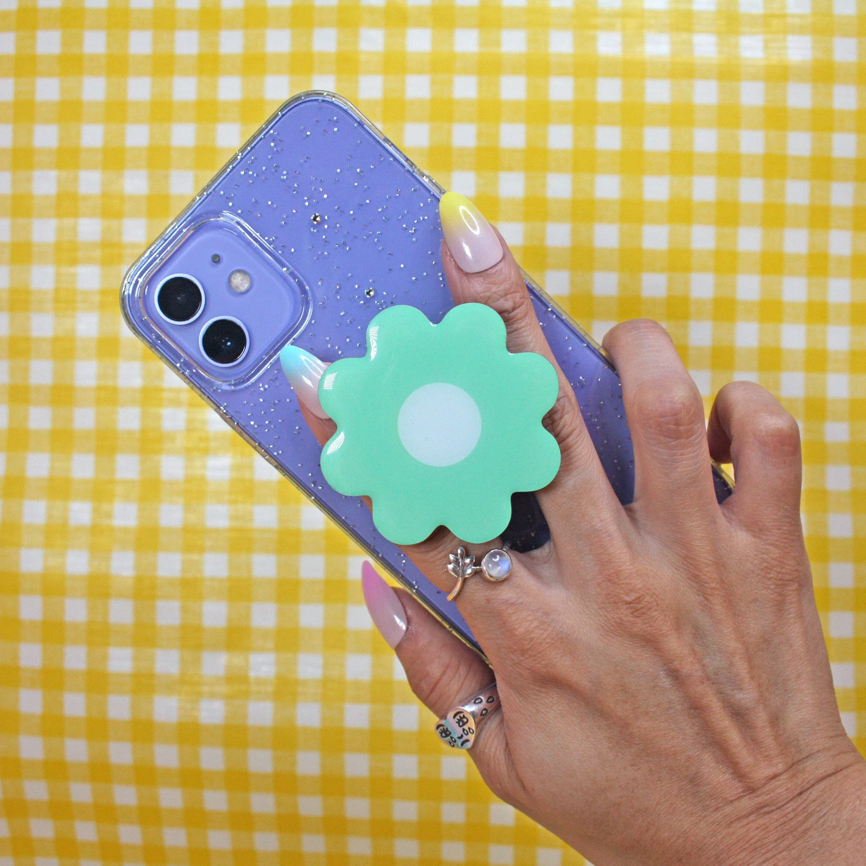 Daisy Phone Grip - Mint