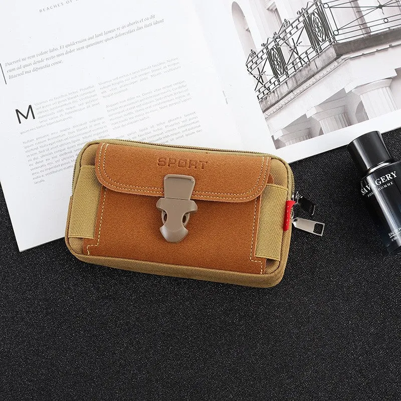 deanwangkt  New plus-Sized Fashion Oxford Cloth Phone Bag Men's Multi-Functional Mobile Phone Case Belt Thickened Mobile Phone Bag