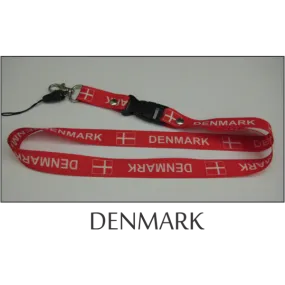 Denmark Flags Lanyard