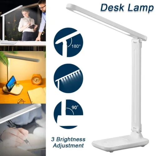 Dimmable LED Desk Lamp USB Rechargeable Touch Table Light