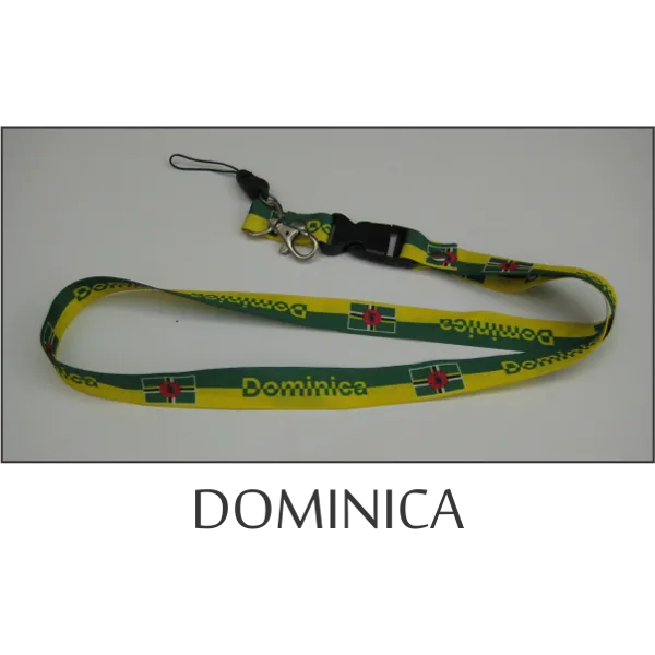 Dominica Flags Lanyard