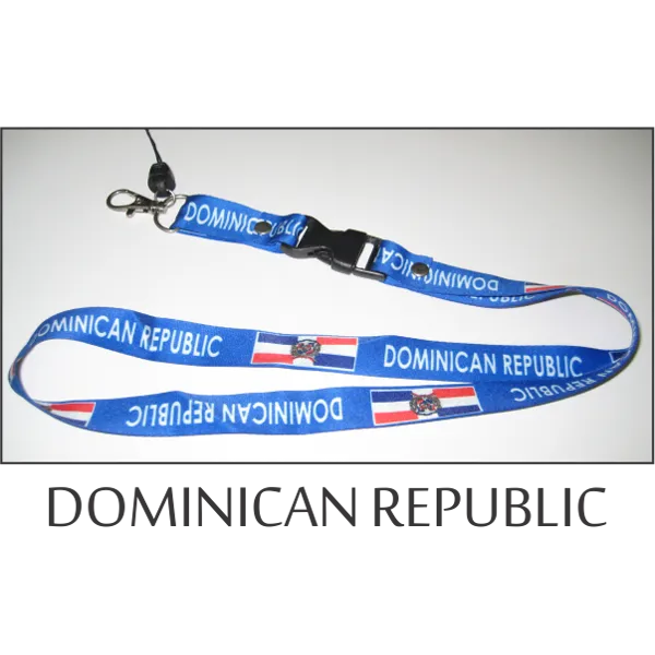 Dominican Republic Flags Lanyard