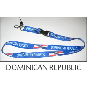 Dominican Republic Flags Lanyard