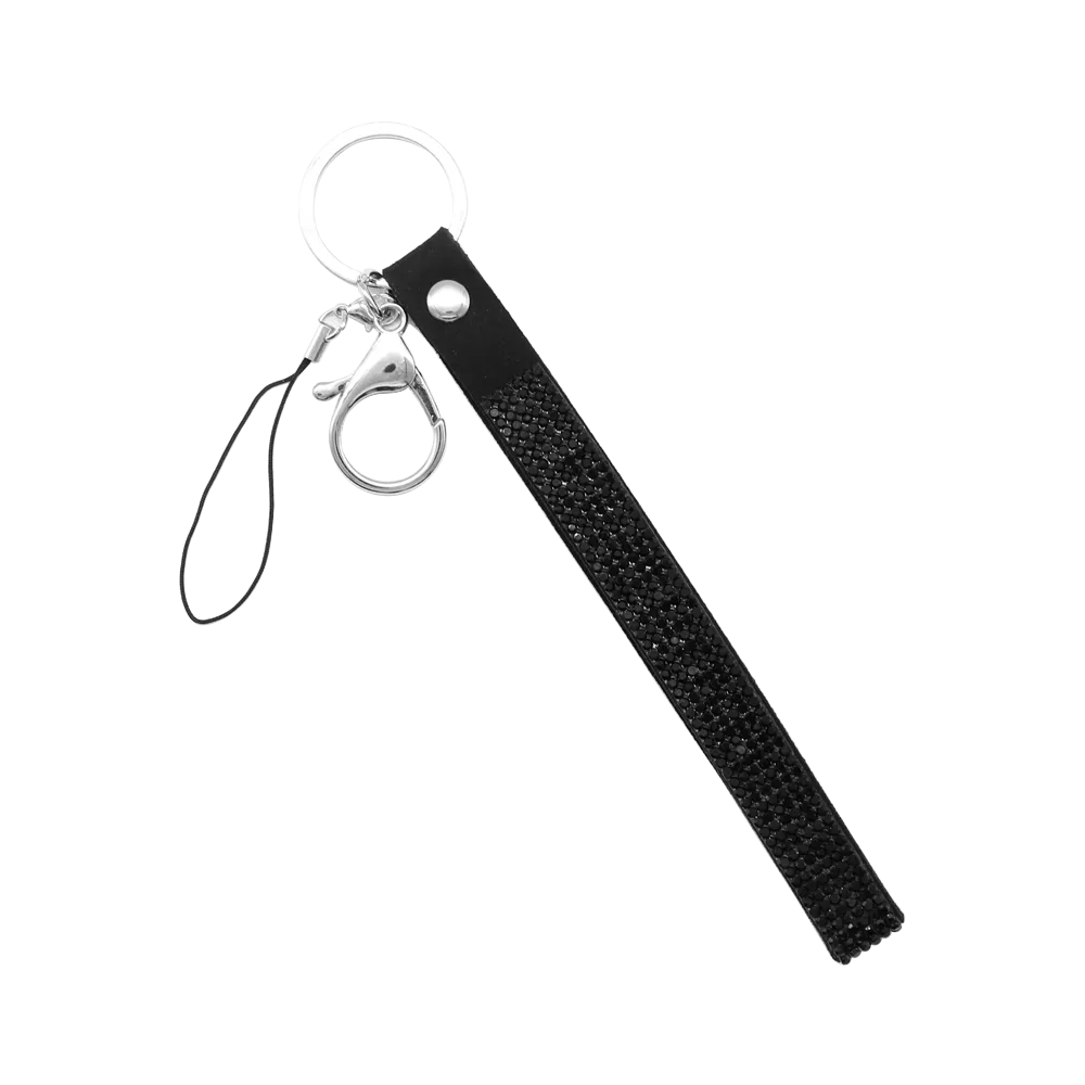 Doormoon Diamond Phone Lanyard 28cm - Black