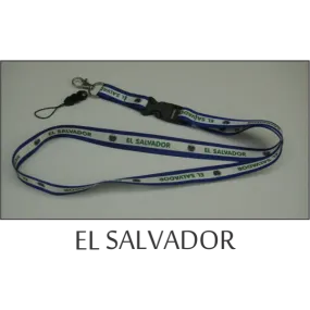 El Salvador Flags Lanyard