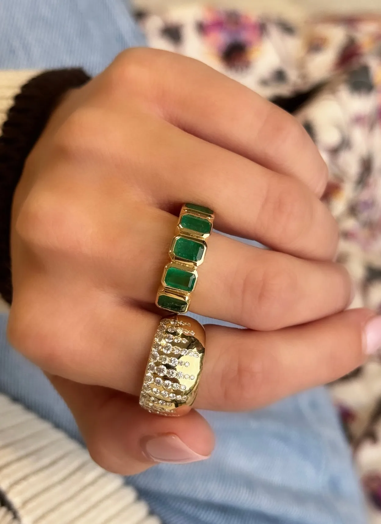 Emerald Bezel Ring