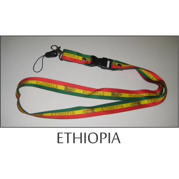 Ethiopia Flags Lanyard