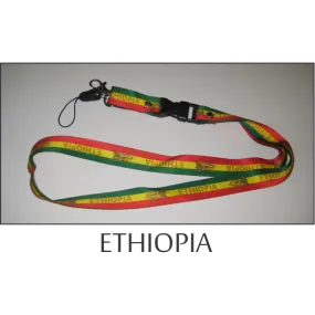 Ethiopia Flags Lanyard