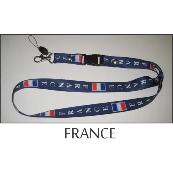 France Flags Lanyard