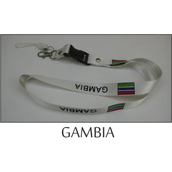 Gambia Flags Lanyard