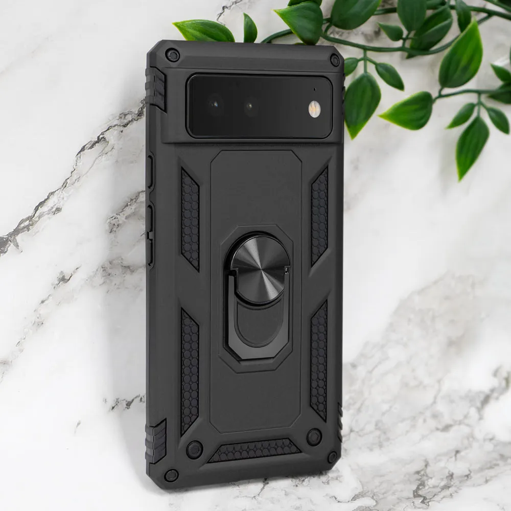 Google Pixel 6 Case, Heavy-Duty and Ring Holder