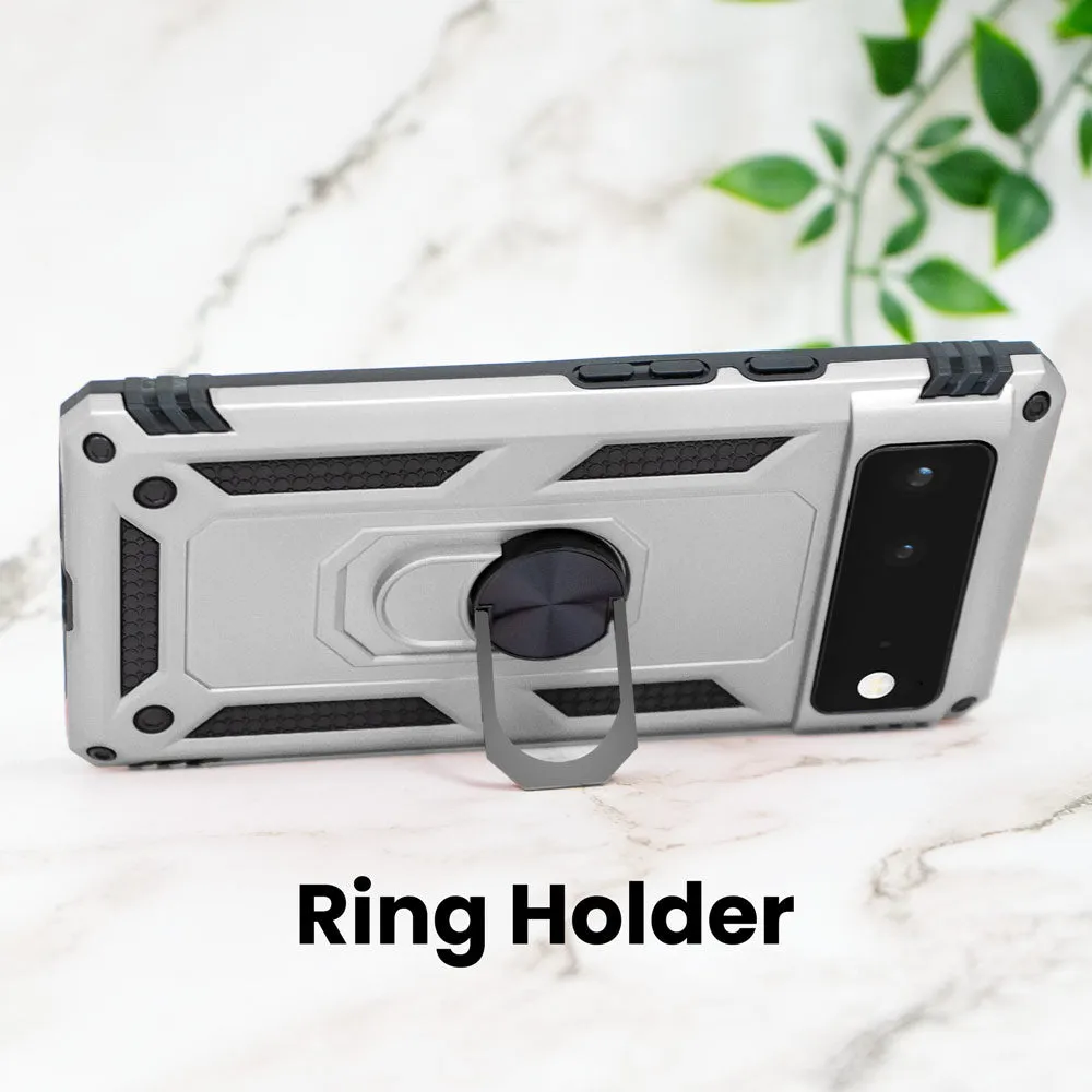 Google Pixel 6 Case, Heavy-Duty and Ring Holder