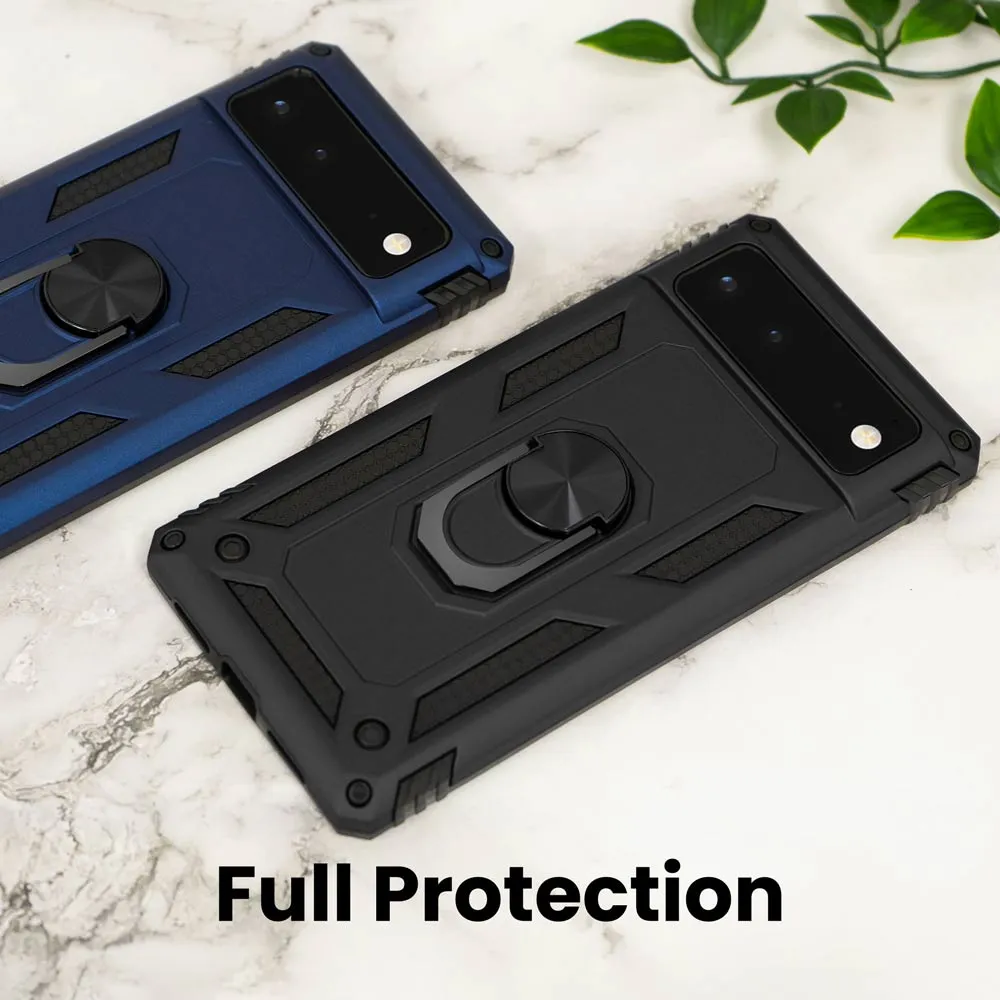 Google Pixel 6 Case, Heavy-Duty and Ring Holder