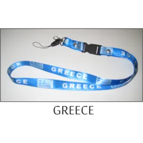 Greece Flags Lanyard