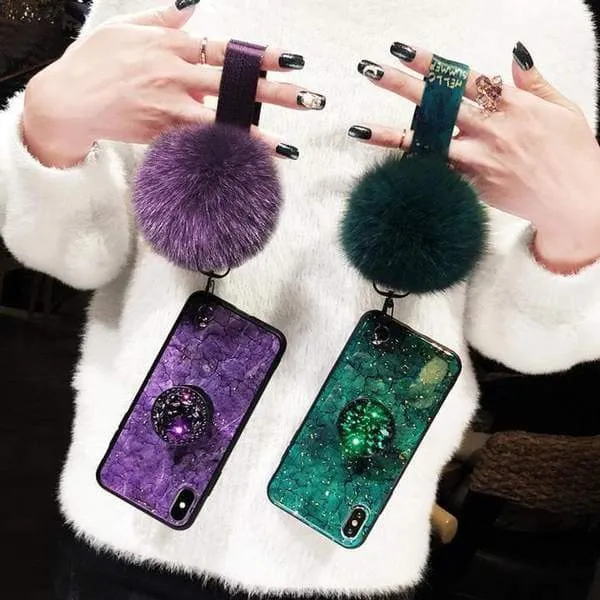 Hair Ball Airbag Bracket phone Case