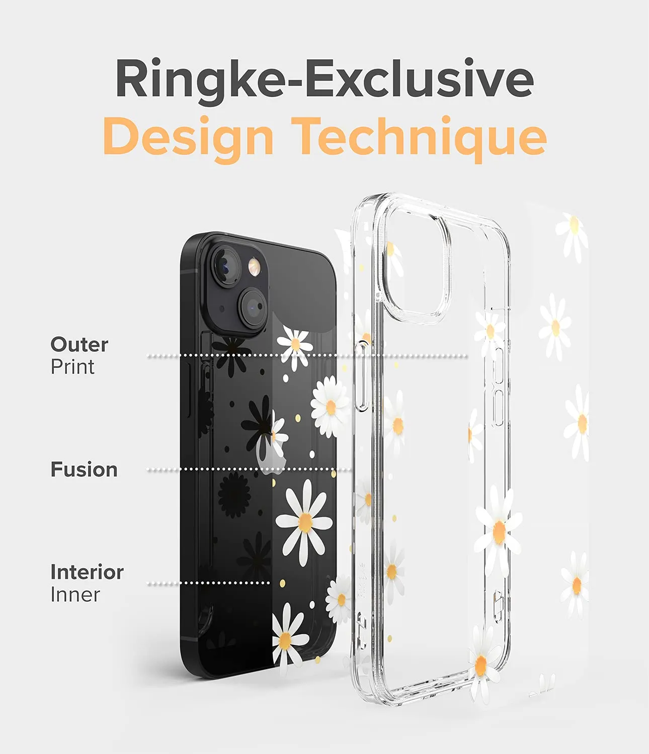 iPhone 13 Back Cover Case | Fusion Design - Daisy