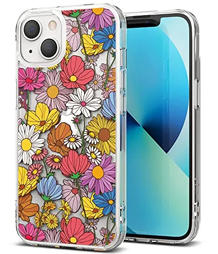 iPhone 13 Back Cover Case | Fusion Design - Vivid Flowers